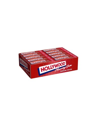 HOLLYWOOD CHEWING-GUM TABLETTE FRAISE BOITE 20 ETUIS