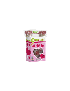 SUCETTE COEUR CERISE BOITE 100 PIECES