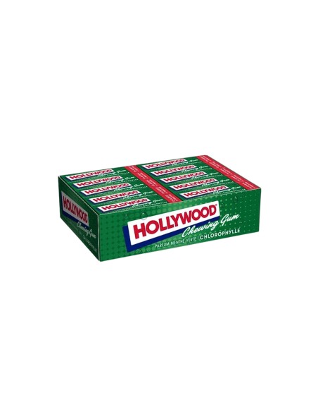 HOLLYWOOD CHEWING-GUM TABLETTE MENTHE VERTE BOITE 20 ETUIS
