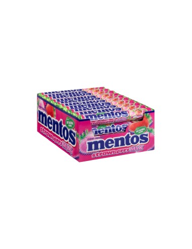 MENTOS STRAWBERRY MIX 40 ROULEAUX