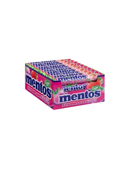 MENTOS STRAWBERRY MIX 40 ROULEAUX