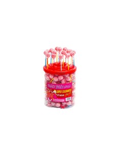 SUCETTE RAMZY FIZZY GUM FRAISE SAC 200 PIECES