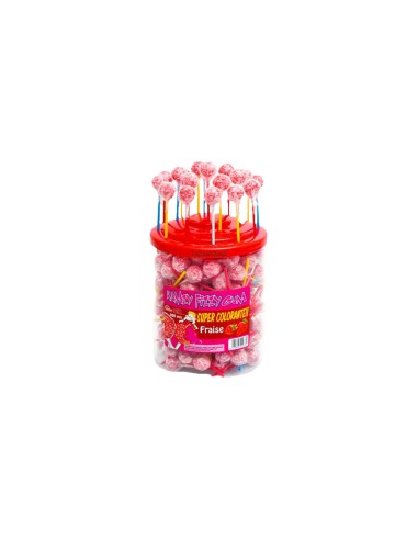 SUCETTE RAMZY FIZZY GUM FRAISE SAC 200 PIECES