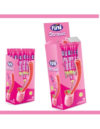 FINI PAILLE SHOOTER FRAISE HALAL BOITE 50 PIECES