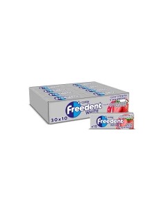 CHEWING-GUM FREEDENT WHITE FRAISE SANS SUCRE 30 PIECES