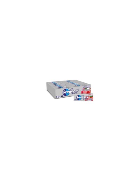 CHEWING-GUM FREEDENT WHITE FRAISE SANS SUCRE 30 PIECES
