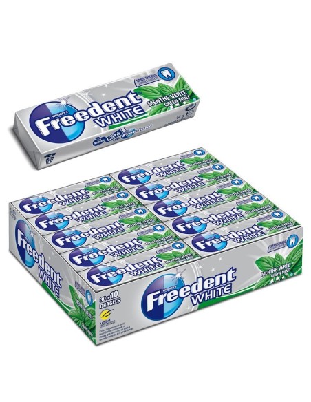 CHEWING-GUM FREEDENT WHITE MENTHE VERTE SANS SUCRE 30 PIECES