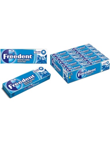 CHEWING-GUM FREEDENT MENTHE GIVRÉE SANS SUCRE 30 PIECES