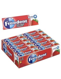 CHEWING-GUM FREEDENT FRAISE SANS SUCRE 30 PIECES