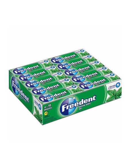 CHEWING-GUM FREEDENT MENTHE VERTE SANS SUCRE 30 PIECES